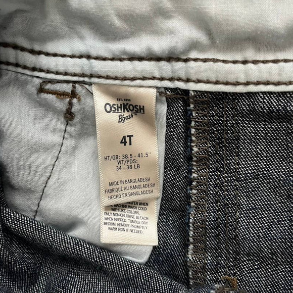 OshKosh B'gosh Denim Overall Toddler Size 4T - Picture 8 of 10